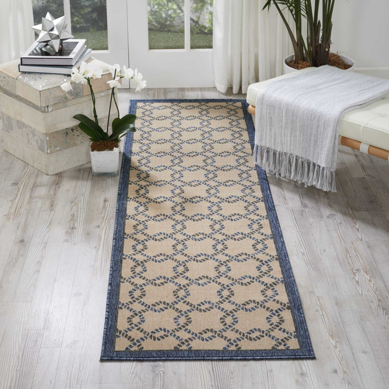 Worden Geometric Indoor / Outdoor Rug, Runner 2'3" x 7'6"