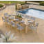 Travira Rectangular 10 - Person 103" Long Powder Coated Aluminum Patio Dining Set-90505536-90505546