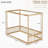 Canopy Frame Floor Bed with Guardrails