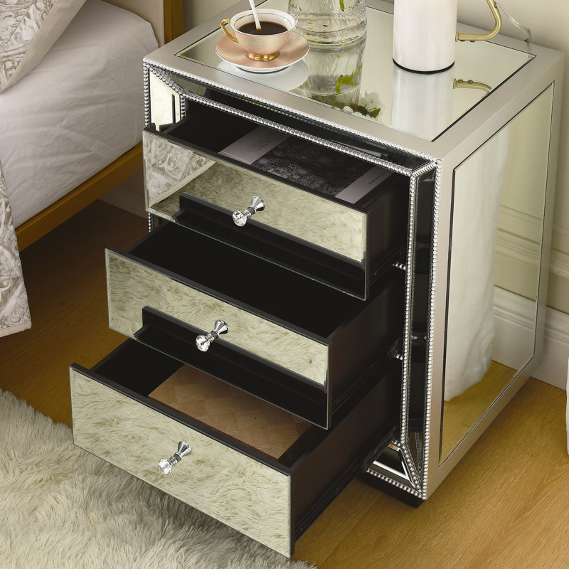 Armoire à miroir High Fashion - 3 tiroirs pour l'organisation de la chambre à coucher