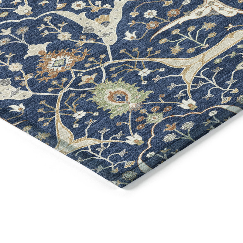 Machine Washable Indoor/Outdoor Boruta ACN2250 Global Rug, Rectangle 5' x 7'6"