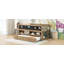 Wood Low Loft Bed with Storage Shelves-1503068874