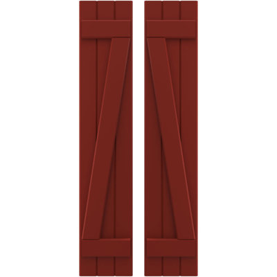 Americraft (2 Batten) Joined Board-n-Batten Shutters w/ Z-Bar (Per Pair)