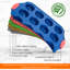 Moule à 12 muffins - Revêtement antiadhésif bleu de luxe à l'intérieur et à l'extérieur avec poignées en silicone rouge, compatible avec les modèles: NCSBSBL10, NCSBSBL8, NCSBSBL6 (bleu)