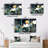 White Teal Plants In Chaos II Plants & Flowers Wall Decor on Metal