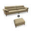 Canapé modulaire kaki en cuir véritable-797615991