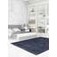 Tapis bleu denim clair en laine noué à la main de conception unique 9 pi 0 po x 11 pi 7 po