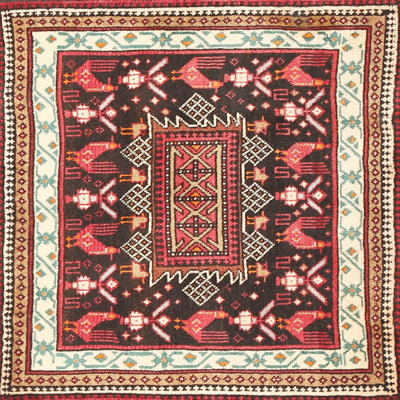 Tapis rouge / beige Southwestern