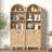 6-tier 71" Tall Arched Storage Bookcase With Cabinets And Drawer-508866744