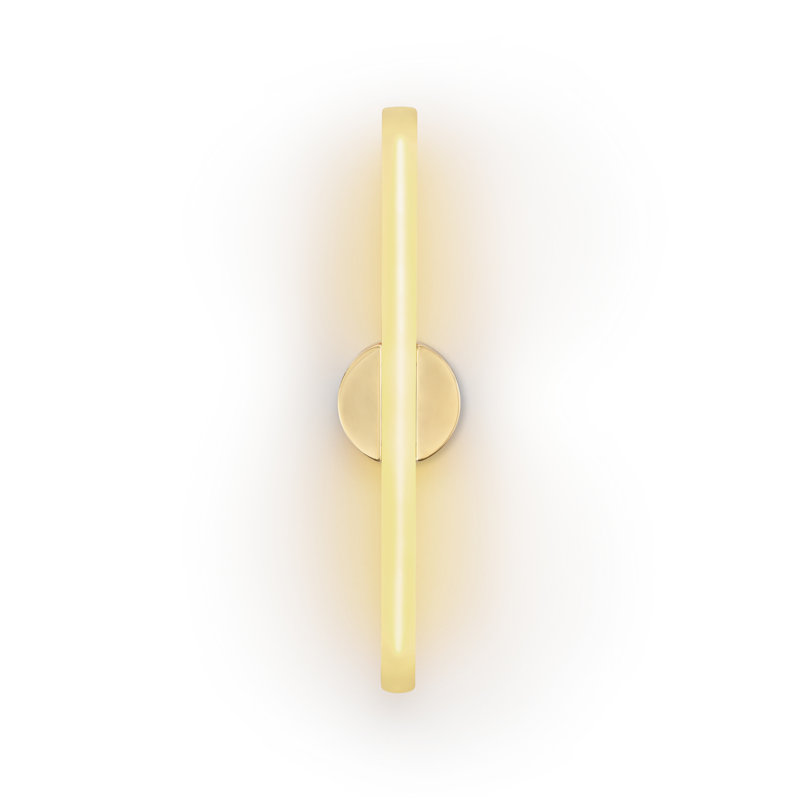 2 - Light Flush Mounted Sconce, Gold, 2700 Kelvins, 5.38" H x 21.75" W x 5.42" D