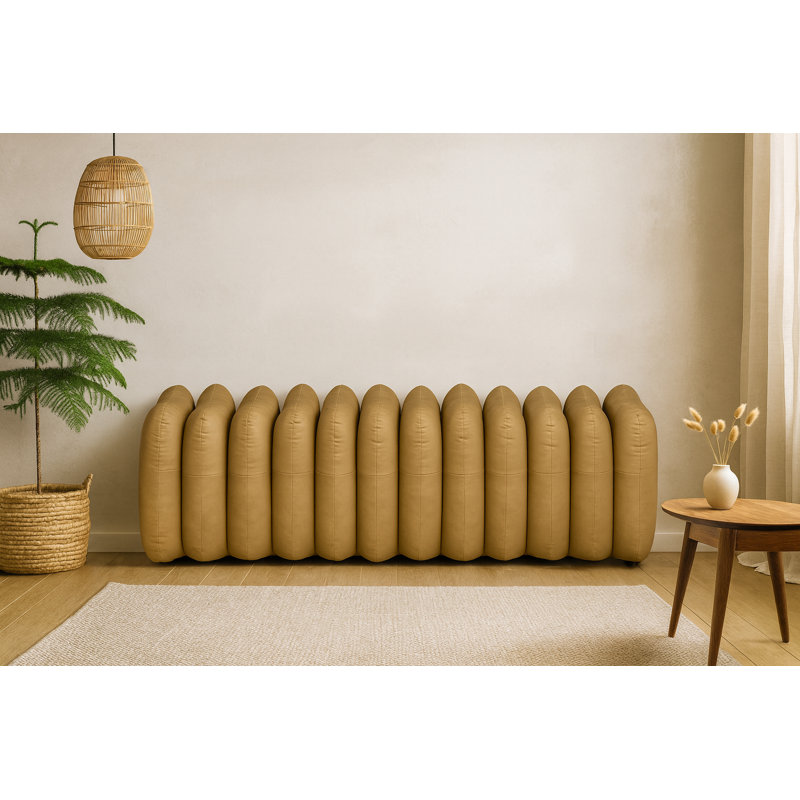 Banc en cuir Atticus, Brun