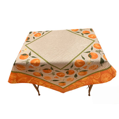 Plateau de table avec imprimé d'agrumes - oranges et citron. Taille 40 pouces carrés