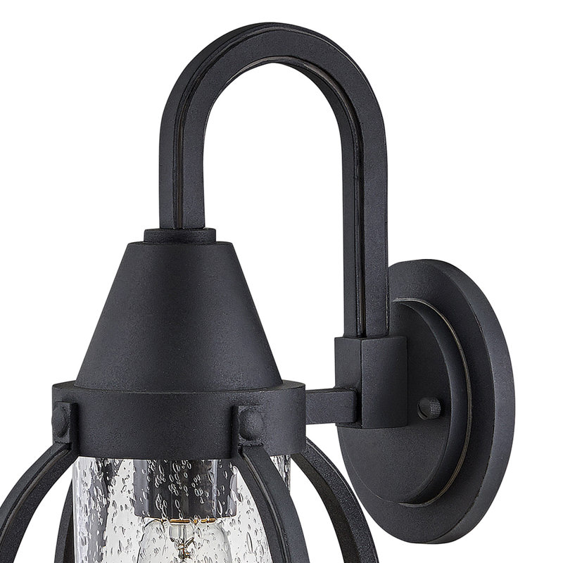 Chatham Museum Black Outdoor Wall Lantern, 15" H x 8.25" W x 8.25" D
