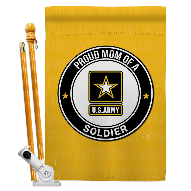 Double Sided 40'' H x 28'' W Polyester Flag Set