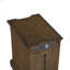 Table basse vintage en bois brun avec porte et armoire