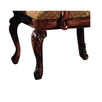 Chateau De Ville Fabric & Cherry Arm Chair (Set of 2)