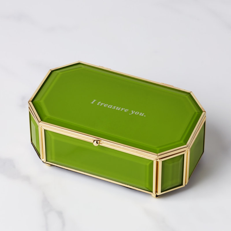 Boîte à bijoux «I Treasure You», Vert