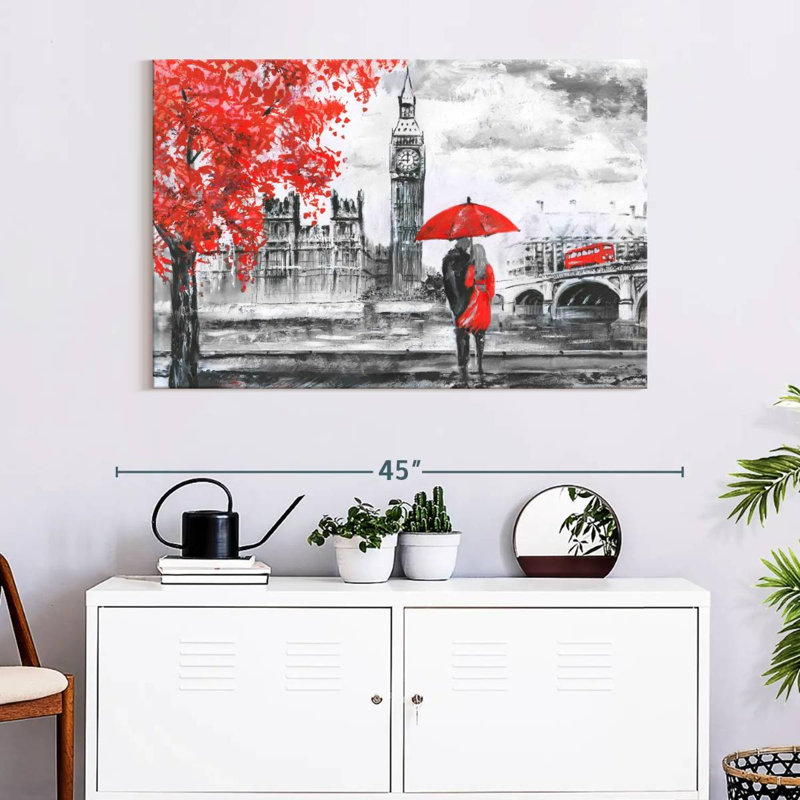 Ravi London Lovers, 26" H x 39" W