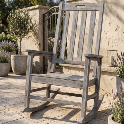 Chaise berçante surdimensionnée à haut dossier et siège large pour une détente intérieure et extérieure