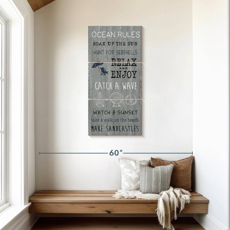 Ocean Rules, 44" H x 21" W