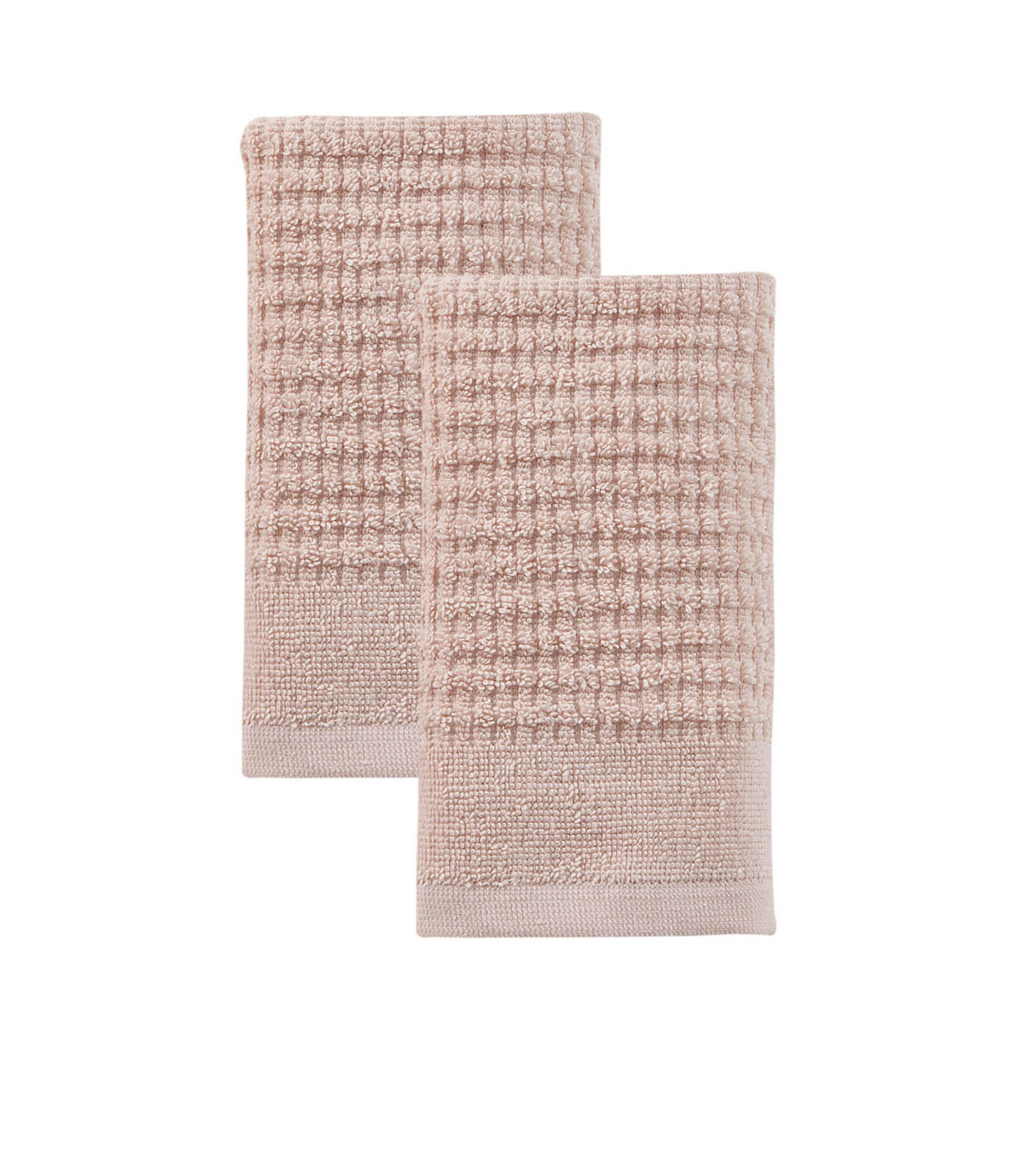 Earline 2-Piece Turkish Cotton Hand Towel Set, Pink