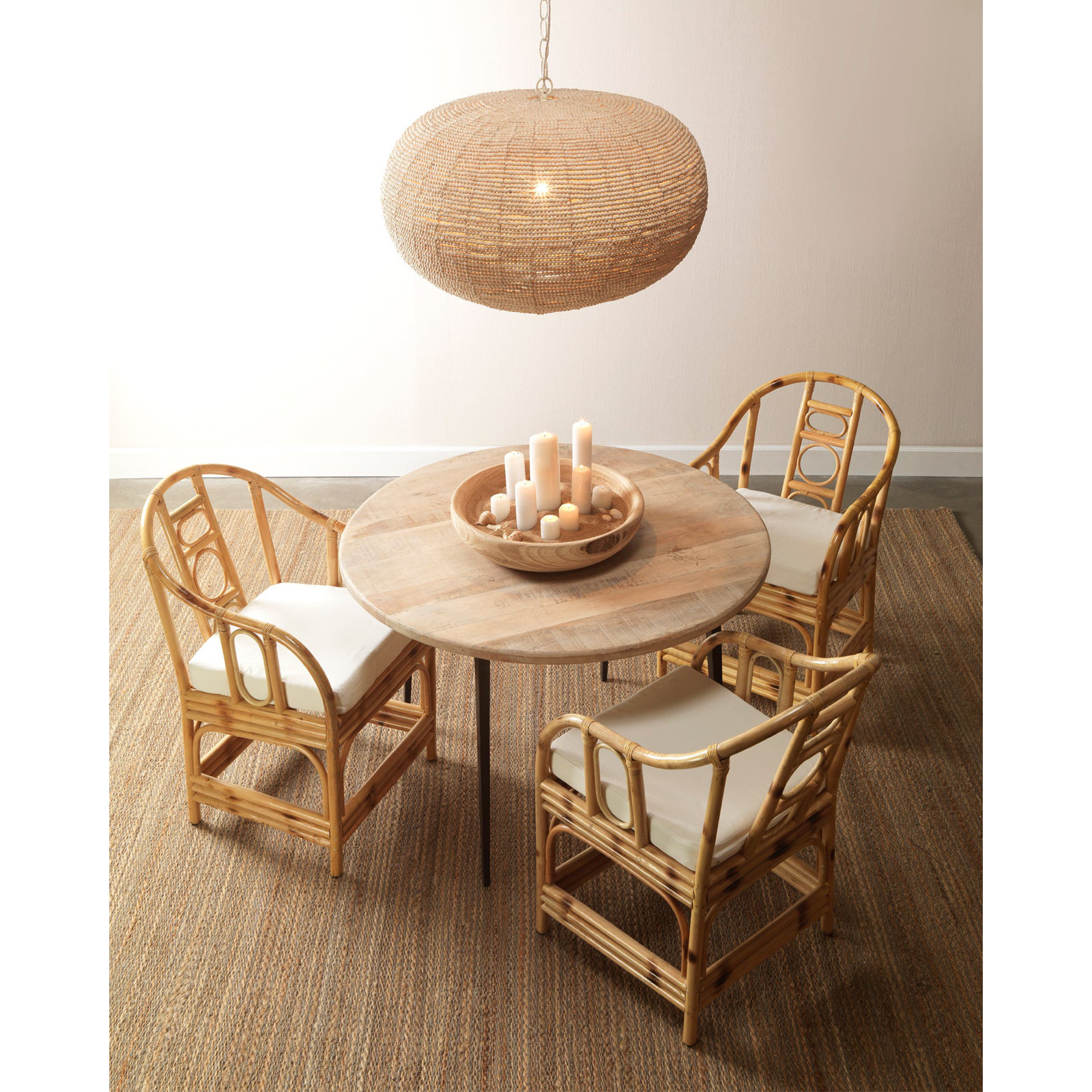 Karlene 3 Light Wood Dimmable Pendant