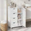 Armoire de rangement autoportante avec 4 tiroirs et 1 porte
