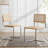 Crumley 18.1" H Mid-Century Modern Cantilever Dining Chair with Cane Back and Seat, Metal Frame-662924843
