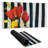 flowers on stripes - 15.75"x31.50" Desk mat