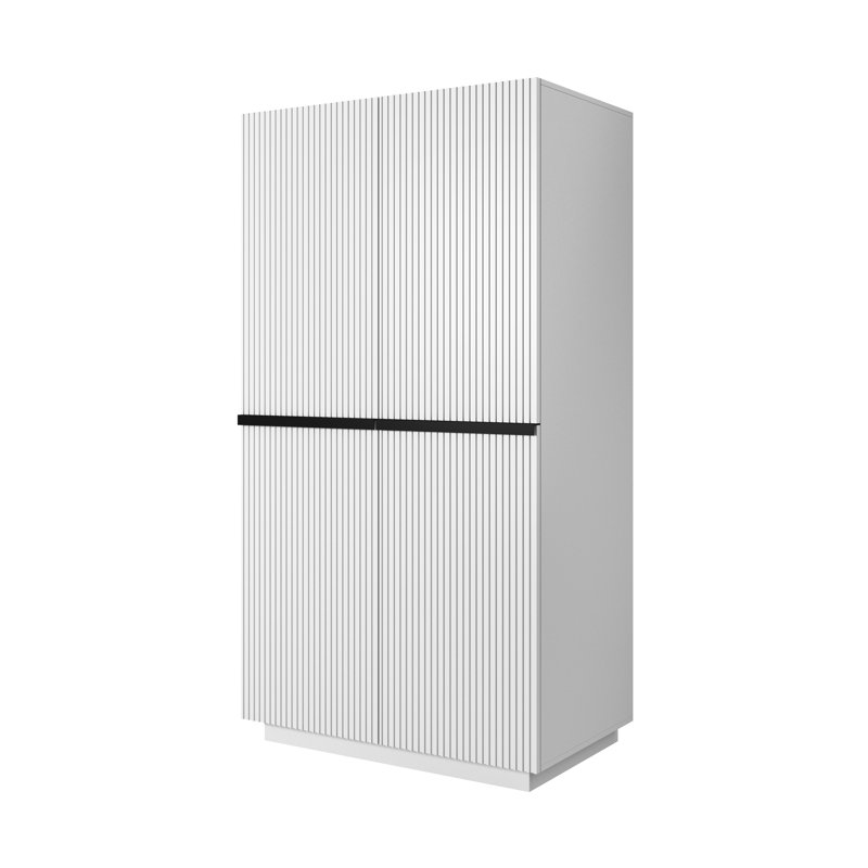 Alylah Manufactured Wood Wardrobe, White/Matte Black