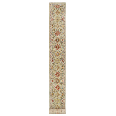 Voyles One-of-a-Kind 2'6" X 24'1" New Age Runner Silk Area Rug Beige