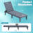 Set Of 2 Resin Outdoor Chaise Lounge Chairs With 5 Adjustable Positions, Waterproof & Tool-Free Assembly For Patio Poolside-695799148