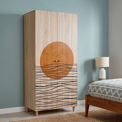 Horizon 2-Door Multipurpose Armoire with UV-Coated Graphic