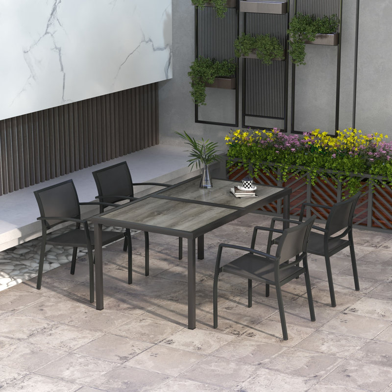 4 - Person Patio Dining Set with Rectangular Table