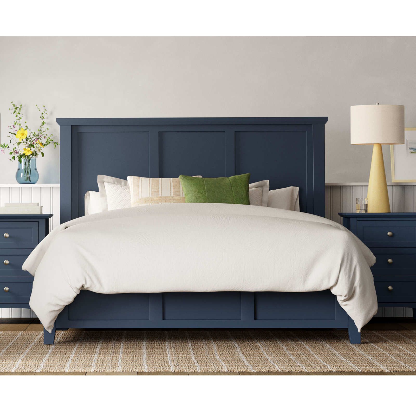Renee 3 - Drawer Nightstand, Blueberry