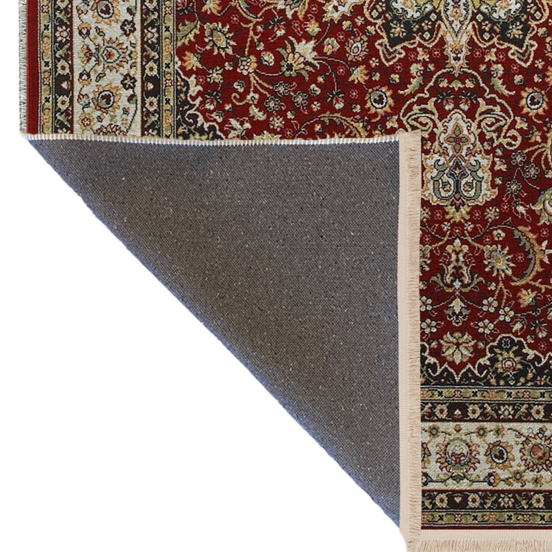 Tapis décoratif rétro multicolore à motif de franges, Rectangle 3 pi 3 po x 6 pi 7 po