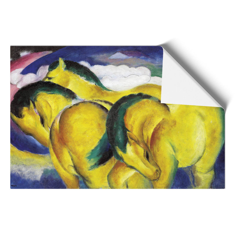 Yellow Horses by Franz Marc - Frameless Print, 21cm H x 30cm W x 0.1cm D