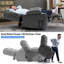 Fauteuil inclinable à deux moteurs avec porte-gobelet en acier inoxydable, massage par vibration à 8 points et chauffage lombaire-333958659