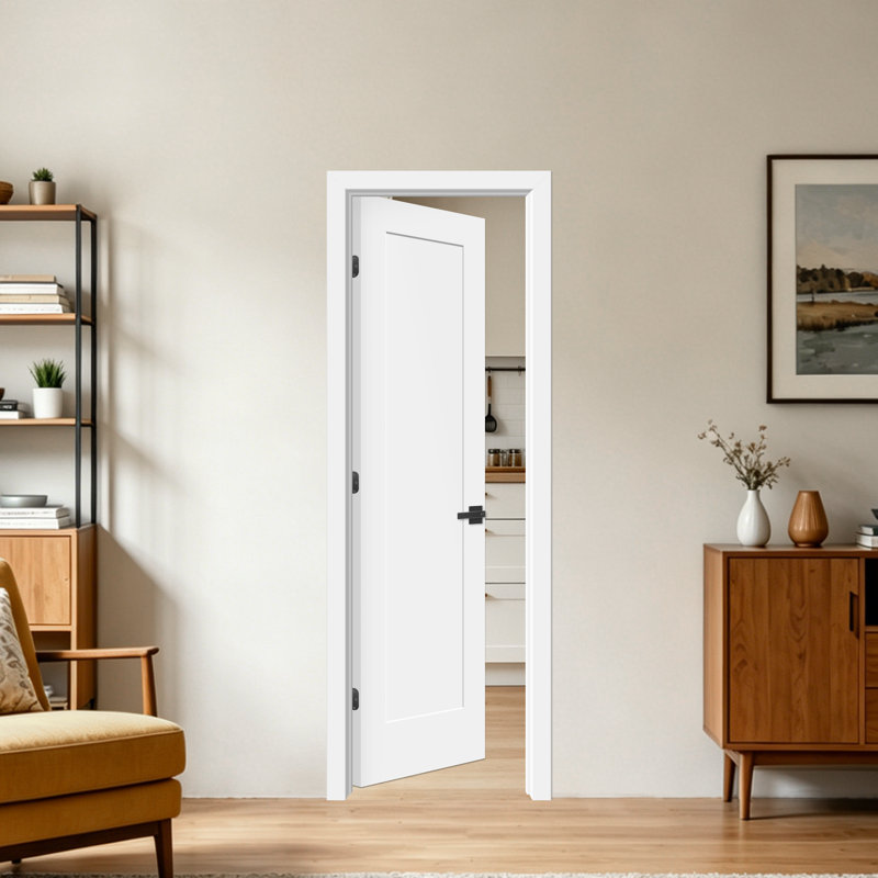 Porte intérieure en bois massif à 1 panneau avec noyau de 4 à 9/16 po Trrement Prehung Truel Prehung (aucun assemblage requis)