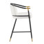 Durable Beige Upholstered Bar Stools, Metal Frame, Modern Kitchen Seating