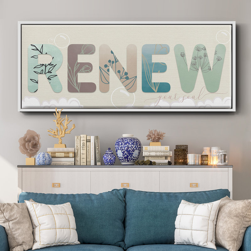 «Renew Your Soul», toile encadrée, H 20 po x l 50 po