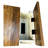 Style Bedside Table With Charging Feature - Spacious Drawer And Barn Door Cabinet Brown + White Feature, Style, White, Build