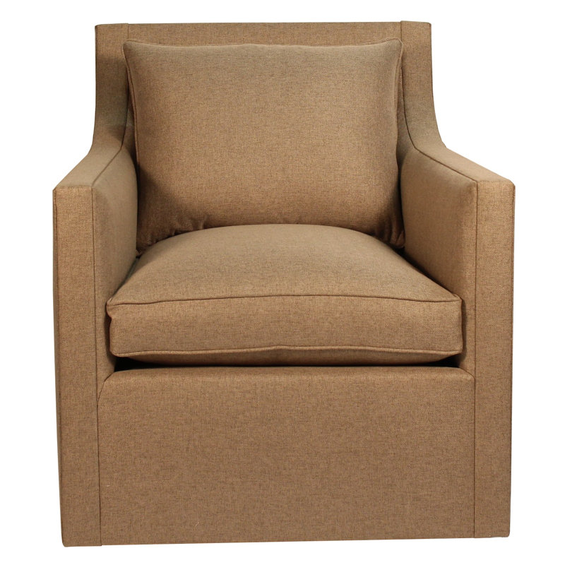 Fauteuil pivotant en lin de 32 po de largeur Sudie