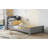 Marquece Wood Bed with Bookcase Headboard and LED Motion Sensor Light-115684234-115684236