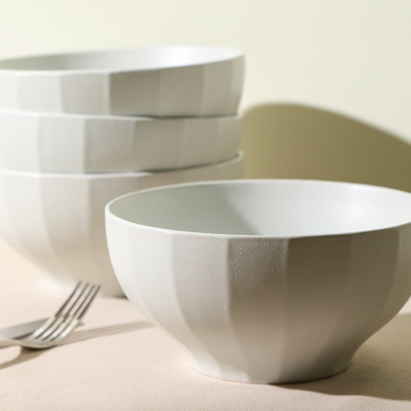 Stone Lain Rio 4-Piece Bowl Set Stoneware, Beige