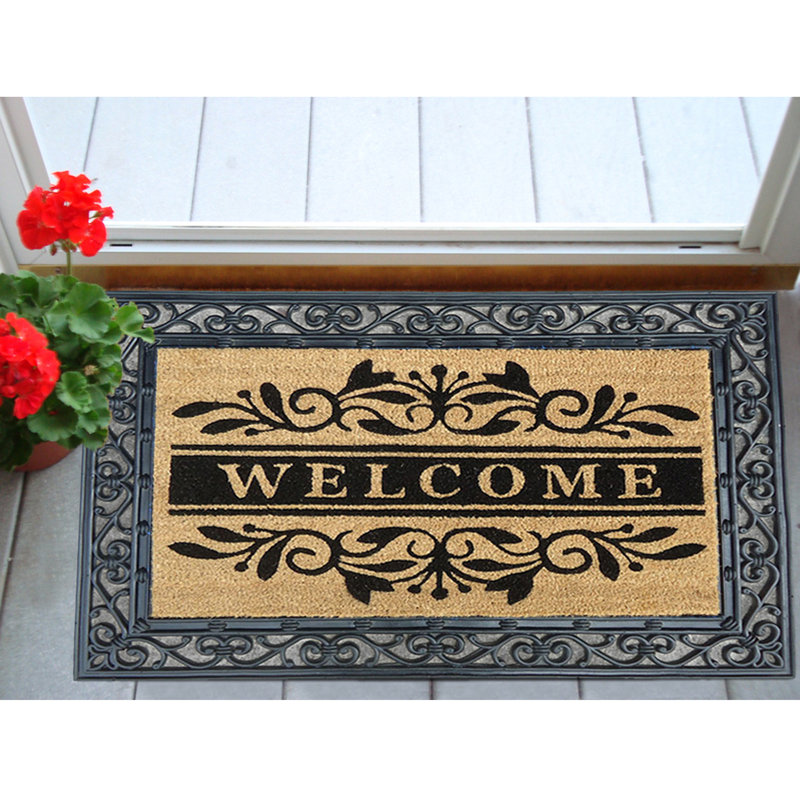 Tapis de plateau et 2 insertions interchangeables 36 po x 24 po tapis pour porte d’extérieur Bilmont