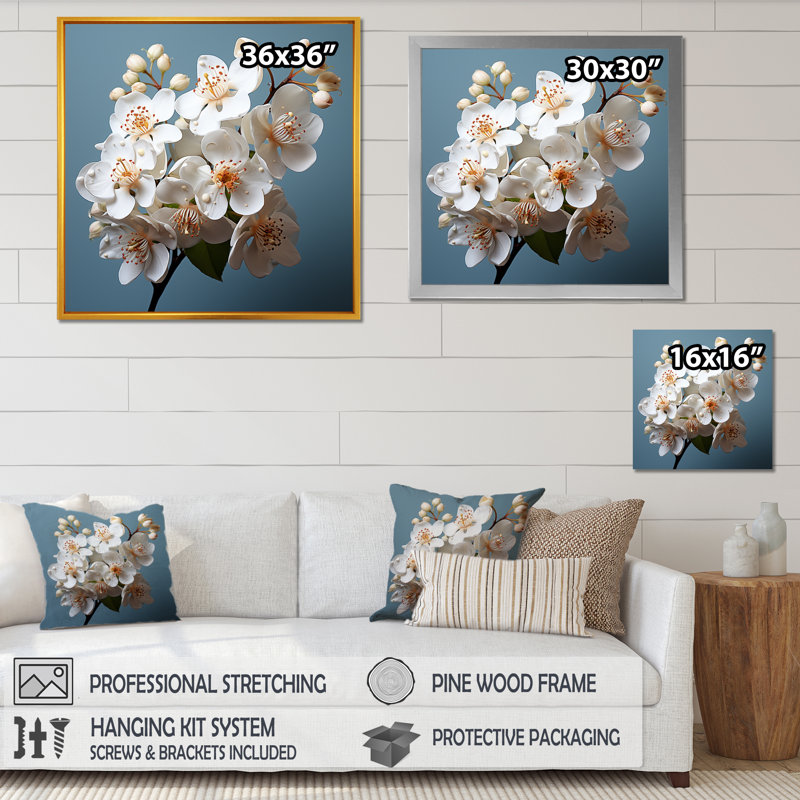Reproduction d'art sur toile IV, H 24 po x l 24 po x P 1 po, Cadre simple argenté