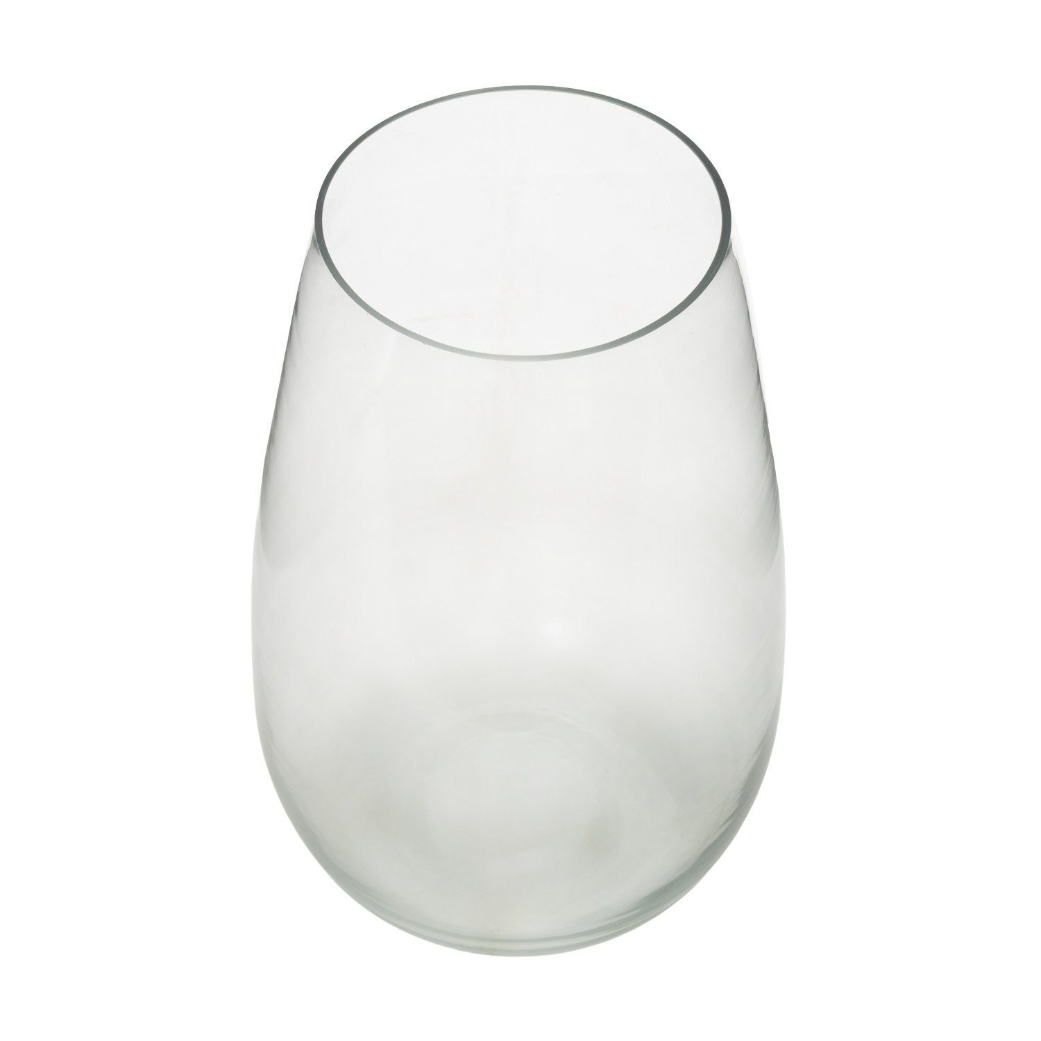 Glass Table Vase, 12" H x 7.5" W x 7.5" D