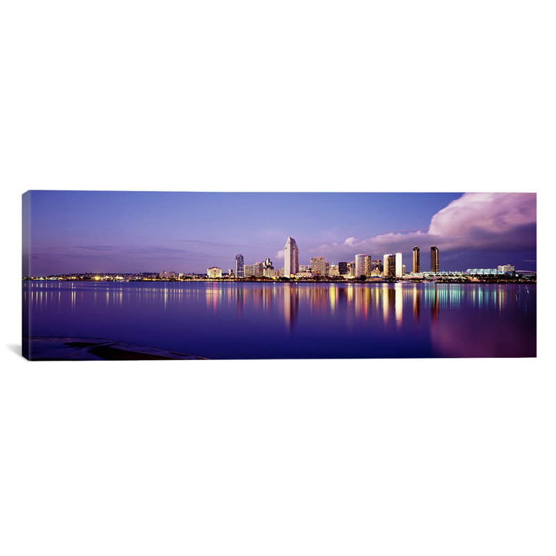 États-unis, californie, san diego, secteur financier-reproduction de photo sur toile tendue, H 20 po x l 60 po x P 1,5 po