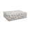MOD 974 Upholstered Ottoman - Terrain Mist Fabric, Fiber Filled, 1.5" Black Wood Legs, Modern Patterned Accent Piece